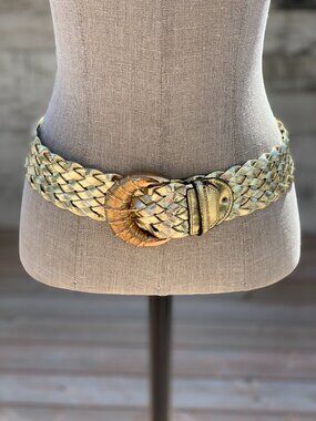 Vintage | Accessories | Vintage Leather Solid Brass Buckle  display picture 3